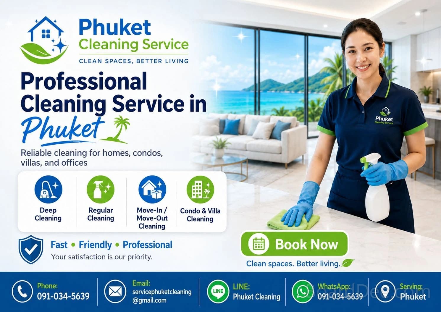 รับทำความสะอาดบ้าน วิลล่า คอนโด – ภูเก็ต คลีนนิ่ง เซอร์วิส